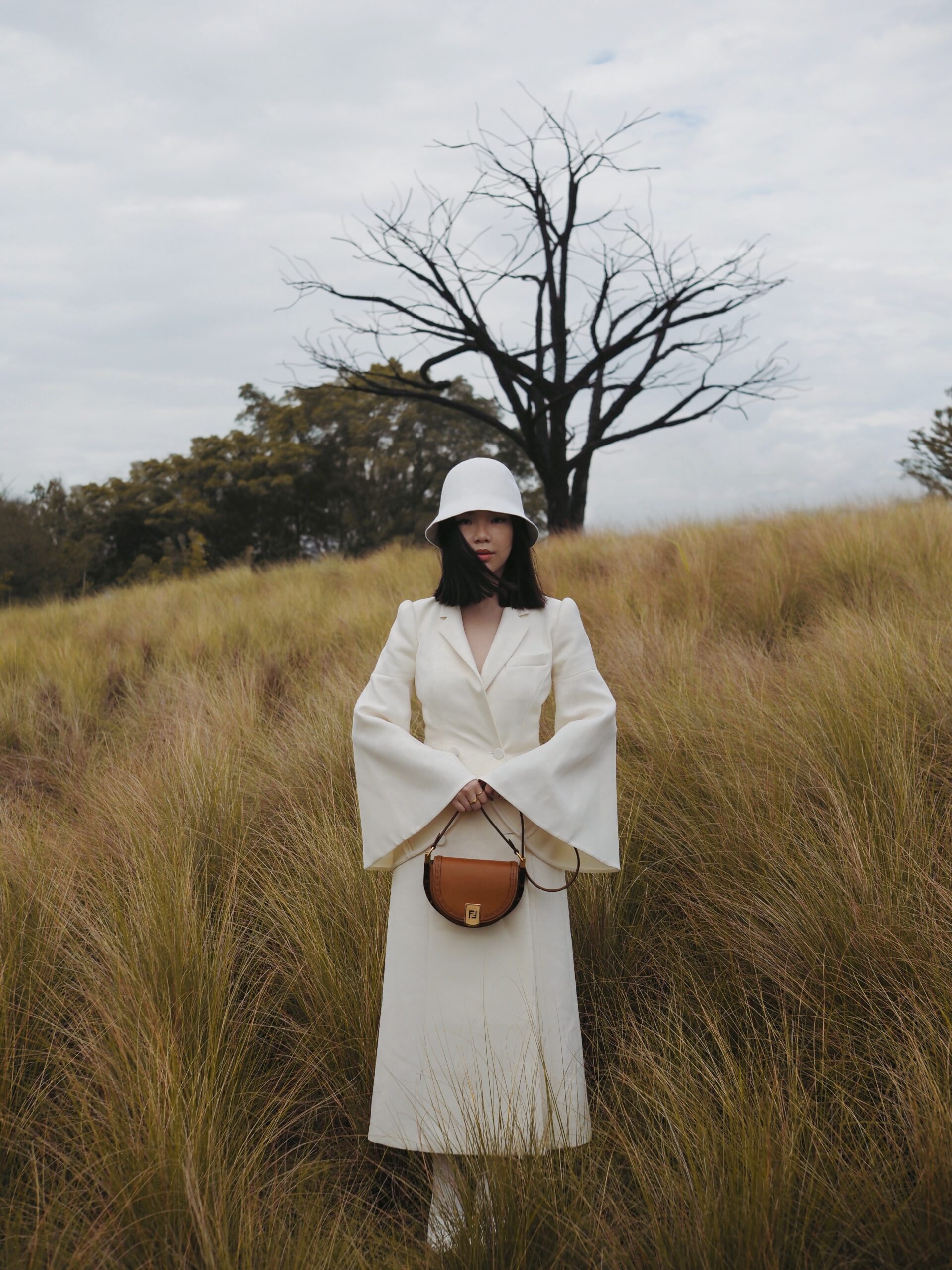 Singapore Fashion Blogger and Digital Creative Willabelle Ong @willamazing dressed in Fendi SS21 with Fendi Moonlight leather bag